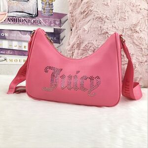 {Juicy Couture} Pink Rhinestones Crossbody Bag